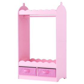 Kids Dress Up Storage, With Mirror, Toddler Costume Wardrobe With Drawer, Dress Up Wardrobe Closet For Little Girls, Pretend Storage Dresser, Cos (Option: Default)