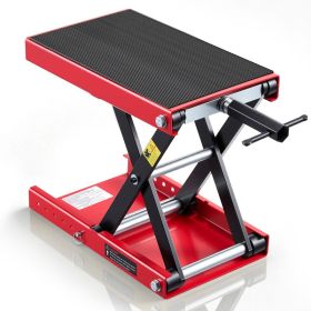Motorcycle Lift, 1100 Lbs Motorcycle Scissor Lift Jack With Wide Deck & Lock Pin, 3.74-13.38 Center Hoist Crank Stand, Steel Scissor Jack For Str (Option: Default)
